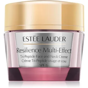 Estée Lauder Resilience Multi-Effect Tri-Peptide Face and Neck SPF15 50 ml denný pleťový krém na zmiešanú pleť; výživa a regenerácia pleti