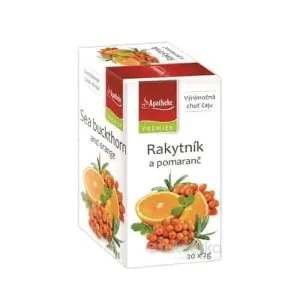APOTHEKE PREMIER Rakytník a pomaranč ovocný čaj v nálevových vreckách 20x2 g (40 g)