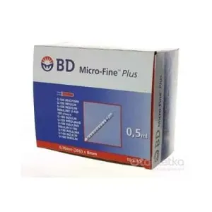 BD MICRO FINE PLUS inzulínové striekačky s ihlou U-100, 30G/0,5ml 10x10 ks (100 ks) #2855345