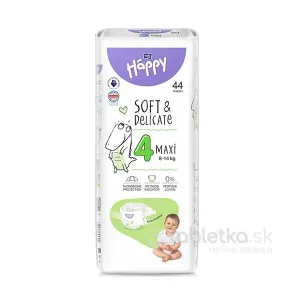 Bella Happy Soft&Delicate 4 Maxi detské plienky (8-14kg) 44ks