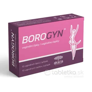 Borogyn vaginálne čapíky 10x2g