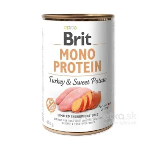 Brit Mono Protein Turkey and Sweet Potato konzerva pre psy 400g
