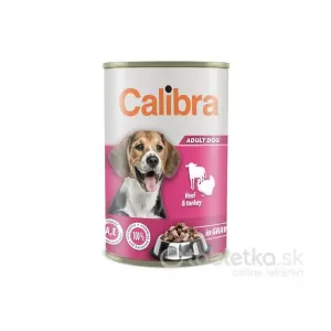Calibra Dog Adult Veal&Turkey in gravy konzerva 1240g