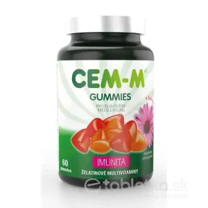 CEM-M GUMMIES IMUNITA želatinové multivitamíny s Echinaceou, pre dospelých 60 tbl
