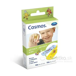 COSMOS Detská náplasť na rany, 2 veľkosti (1,9cmx7,2cm) (1,6cmx5,7cm) - 20 ks