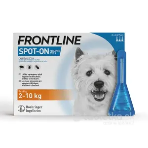 Frontline Spot-on pre psy S (na kožu, pipeta, psy 2-10kg) 3x0,67ml