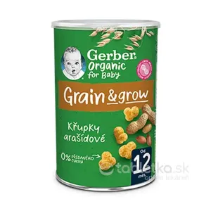 Gerber Organic Chrumky kukurično-ovsené arašidové 12m+, 35g
