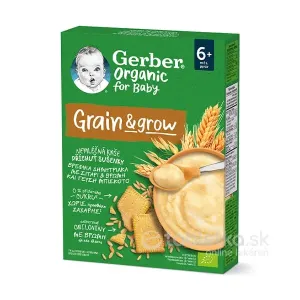 Gerber Organic Nemliečna Kaša pšenično-ovsená BIO, príchuť sušienky 6m+,200g