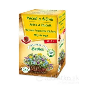 HERBEX PEČEŇ A ŽLČNÍK bylinný čaj 20x3 g