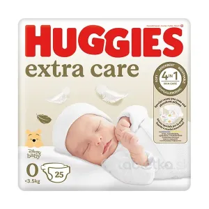 HUGGIES Extra Care 0 plienky 0-3,5kg 25ks