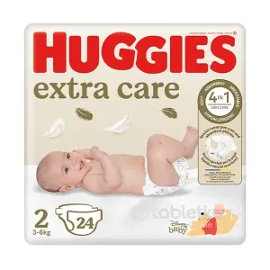 HUGGIES Extra Care 2 plienky 3-6kg 24ks