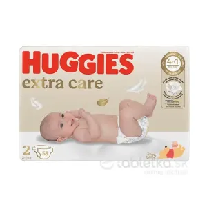 HUGGIES Extra Care 2 plienky 3-6kg 58ks