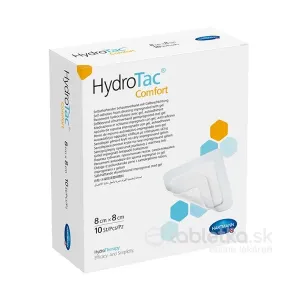HydroTac Comfort - krytie na rany penové hydropol. impregnované gélom, samolepiace (8x8 cm) 10 ks