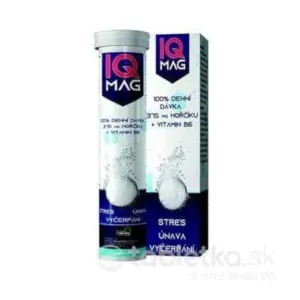 IQ MAG Horčík 375 mg + Vitamín B6 šumivé tablety 1x20 ks