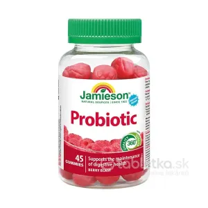 Jamieson Probiotic želatínové pastilky s malinovou príchuťou 45ks