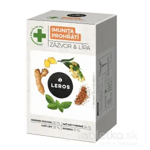 LEROS Imunita Prehriatie Zázvor & Lipa bylinný čaj 20x2g
