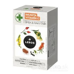 LEROS Imunita Vitamín C, Šípka & Rakytník bylinný čaj 20x2g