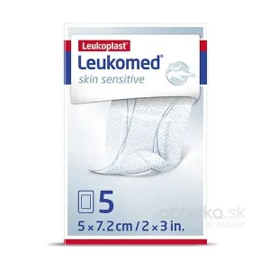 Leukoplast Leukomed Skin Sensitive sterilná náplasť 5x7,2cm, 5ks