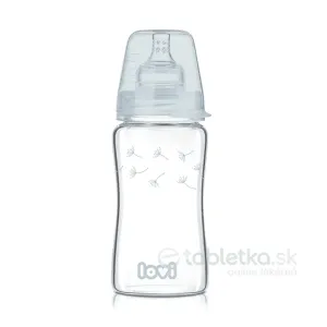 LOVI dojčenská fľaša Botanic glass 3m+, 250ml