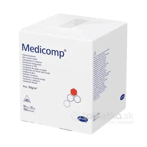 MEDICOMP kompres z netkaného textilu, nesterilný (10x10 cm) 1x100 ks #2859237