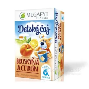 MEGAFYT Detský čaj Bio broskyňa a citrón 6+, 20x2g
