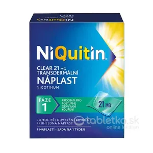 NiQuitin Clear 21mg náplasť 7 kusov