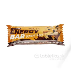 Raw Me Energy Bar Student´s mix tyčinka so študentskou zmesou a čokoládou 40g