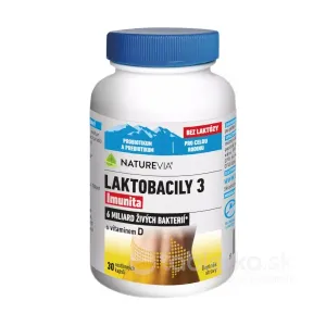 Swiss Naturevia Laktobacily 3 Imunita s vitamínom D 30cps