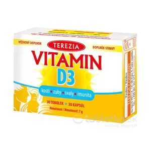 Terezia vitamín D3 2000 IU 30 kapsúl