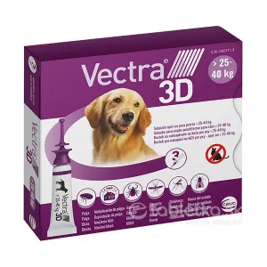 Vectra 3D spot-on psy L (25–40kg) roztok na kožu 3x4,7ml