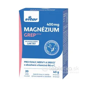 VITAR Magnézium 400 mg + vitamíny B6 a C vrecúška s príchuťou grepu 20 ks #2856546