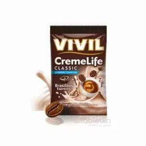 VIVIL BONBONS CREME LIFE CLASSIC drops Brasilitos s kávovou príchuťou, bez cukru 110 g