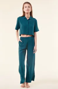 Pyžamová košeľa Etam dámska, modrá farba, #220627