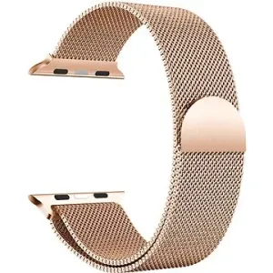 Eternico Elegance Milanese pre Apple Watch 42mm / 44mm / 45mm / Ultra 49mm ružovo zlatý