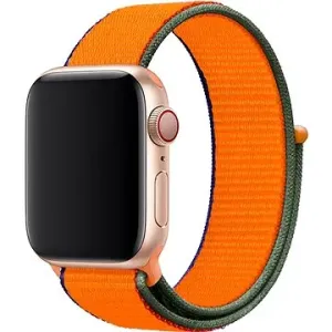 Eternico Airy na Apple Watch 42 mm/44 mm/45 mm  Coral Orange and Brown edge