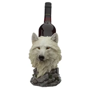 Stojan na víno Vlk biely WOLF33