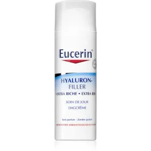 Eucerin Hyaluron-Filler Extra Rich 50 ml denný pleťový krém pre ženy na zmiešanú pleť; proti vráskam; spevnenie a lifting pleti