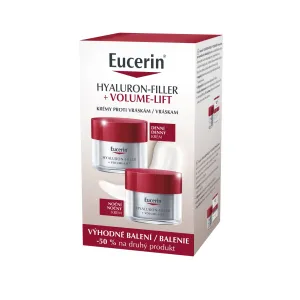 Eucerin Hyaluron-Filler +Volume-Lift denný krém SPF15 pre normálnu a zmiešanú pleť 50ml + nočný krém 50ml Výhodný balíček