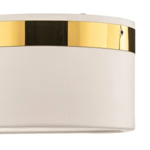 Stropné svietidlo Tilden, 50 cm, biele/zlaté