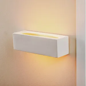 Nástenné svetlo Cube Line up/down z keramiky biela