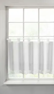 Biela záclona na uškách VINCE 150x60 cm