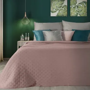 Jednofarebný ružový matný prehoz na posteľ Šírka: 170 cm | Dĺžka: 210 cm