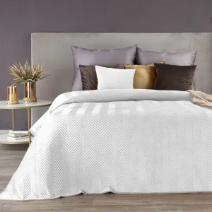 Kvalitný snehovo biely pehoz na manželskú posteľ Šírka: 170 cm | Dĺžka: 210 cm