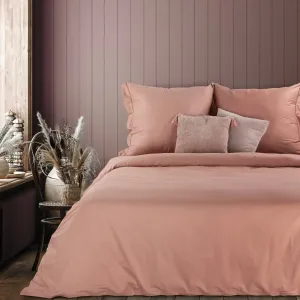 Romantická posteľná bielizeň AVINION z bavlny s ozdobným okrajom a lemovaním na vankúšoch v ružovej farbe #762098
