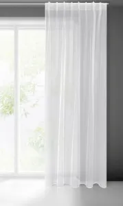 Biela záclona na flex páske TONIA 140x300 cm