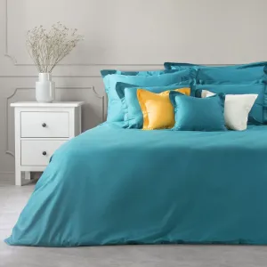 Tyrkysová posteľná obliečka na palón z bavlny so saténovým leskom #2671855
