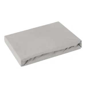Kvalitná svetlo sivá bavlnená napínacia plachta na posteľ #2671774