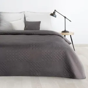 Dizajnový prehoz na posteľ Boni tmavo sivej farby Šírka: 170 cm | Dĺžka: 210 cm