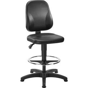 Pracovná otočná stolička, imitácia kože eurokraft basic #3727605