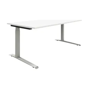 Písací stôl, biela / strieborná eurokraft pro #3730061